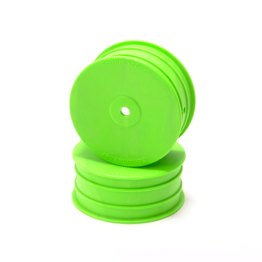 Green Goblin's Grip: 1/10 Buggy Front Wheels (Pair) - Ready to Roll!